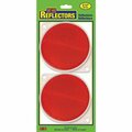 Hy-Ko 3-1/4 In. Dia. Round Red Bracketed Nail-On Reflector, 2PK CDRF-3R